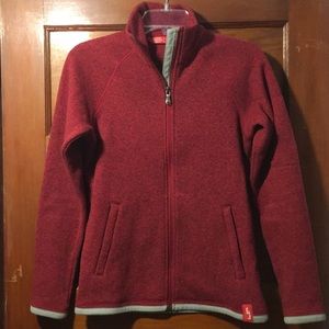 EMS Red fleece/sweater full zip jacket